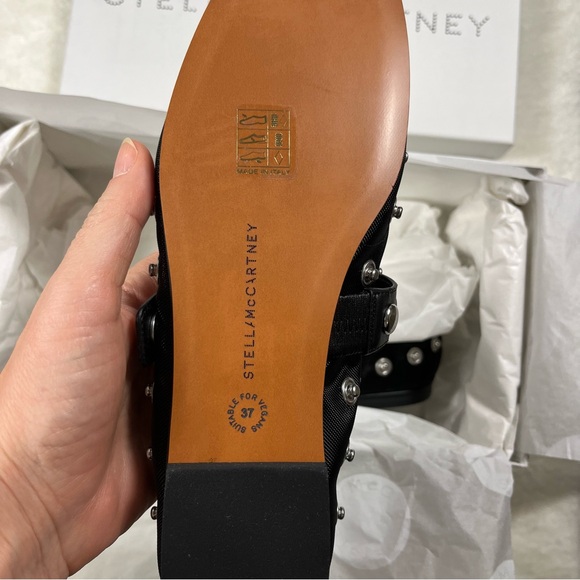 Stella McCartney Ryder mesh Ryder Popper-studded ballet flats